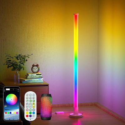 Smart Ambient Floor Light 1.5M 5V 5050 RGBIC Indoor Home Decor Smart Corner Lamp With Bluetooth Remote
