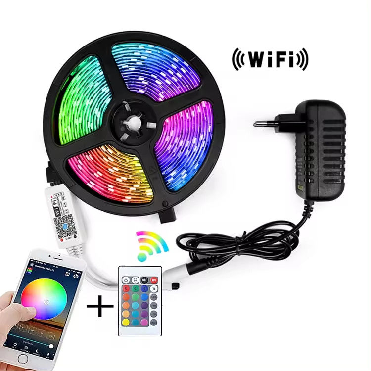 5Meter 150 leds TV đèn nền LED dải DC5V điều khiển từ xa 24key SMD5050 RGB Dải Tira cổng USB Dải linh hoạt LED