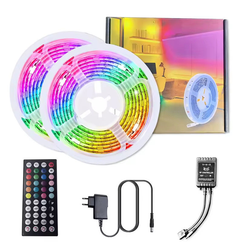 44 Key Intelligent IR LED Light Strip Music Control RGB Color With Waterproof For Indoor Home Use
