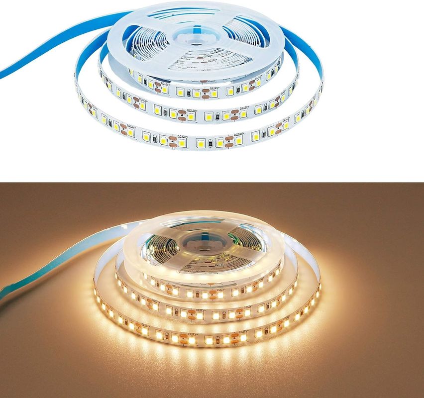 2835 Nguồn ánh sáng dải LED 5M / Roll DC 12V/24V PCB màu trắng phát ra cho ánh sáng trong nhà