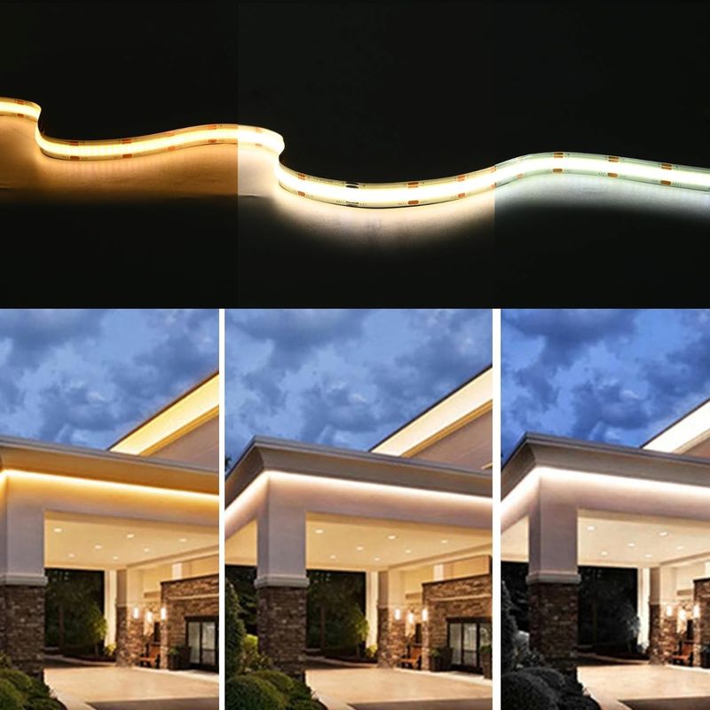 560LEDs COB LED Strip 90 CRI CCT Flexible COB 3M Với Adapter Và Bộ điều khiển RF Mini