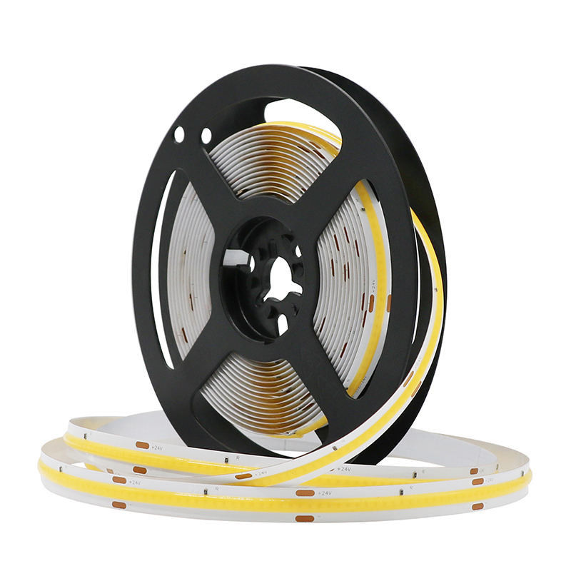 bán nóng 480leds 12W / M Dimmable IP20 90Ra COB LED Strip 12V/24V Điện áp đầu vào