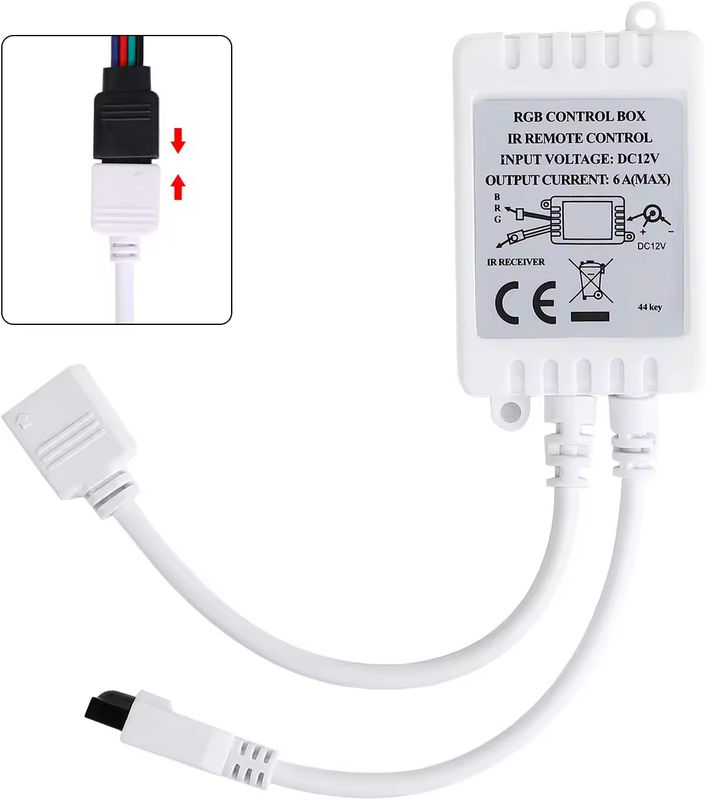 Nhà máy nguyên bản 44khóa 5V 12V 24V RGB dẫn điều khiển RF không dây dẫn ánh sáng đơn sắc Dimmer điều khiển từ xa cho led