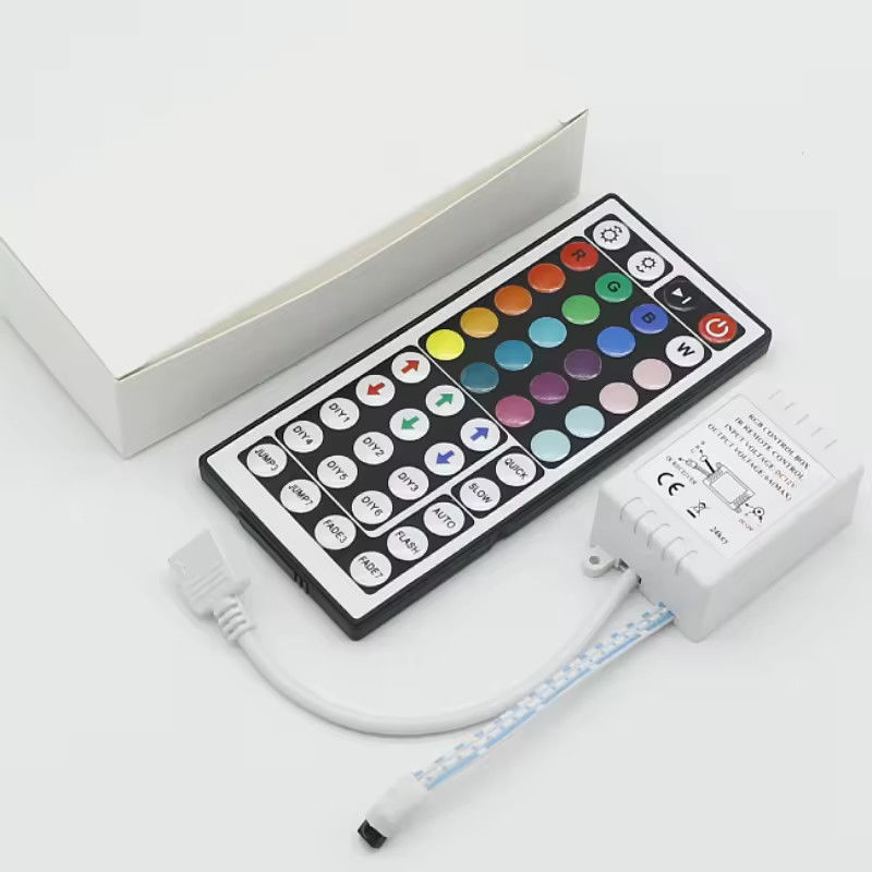 Nhà máy nguyên bản 44khóa 5V 12V 24V RGB dẫn điều khiển RF không dây dẫn ánh sáng đơn sắc Dimmer điều khiển từ xa cho led
