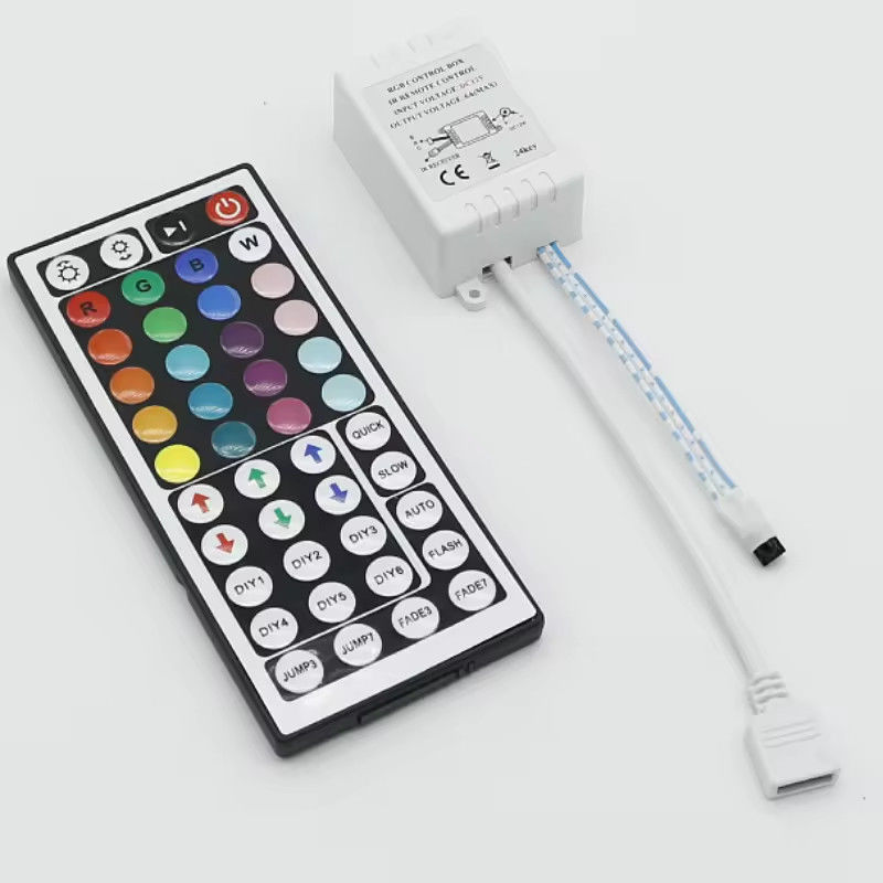 Nhà máy nguyên bản 44khóa 5V 12V 24V RGB dẫn điều khiển RF không dây dẫn ánh sáng đơn sắc Dimmer điều khiển từ xa cho led