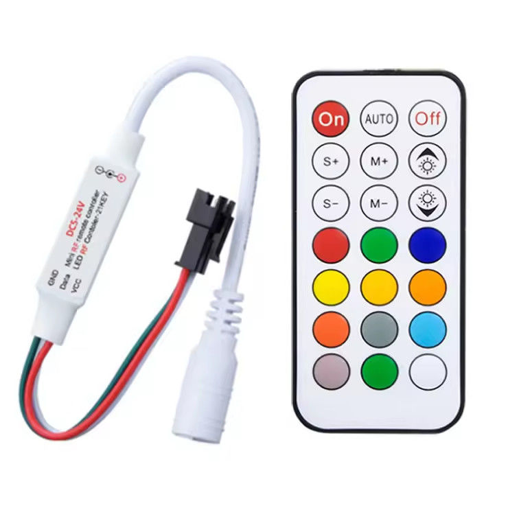 Chất lượng cao 21key 2084 pixel bộ điều khiển màu đầy đủ RF WS2811 DC5 ~ 24V bộ điều khiển 2812 IC điều khiển màu LED