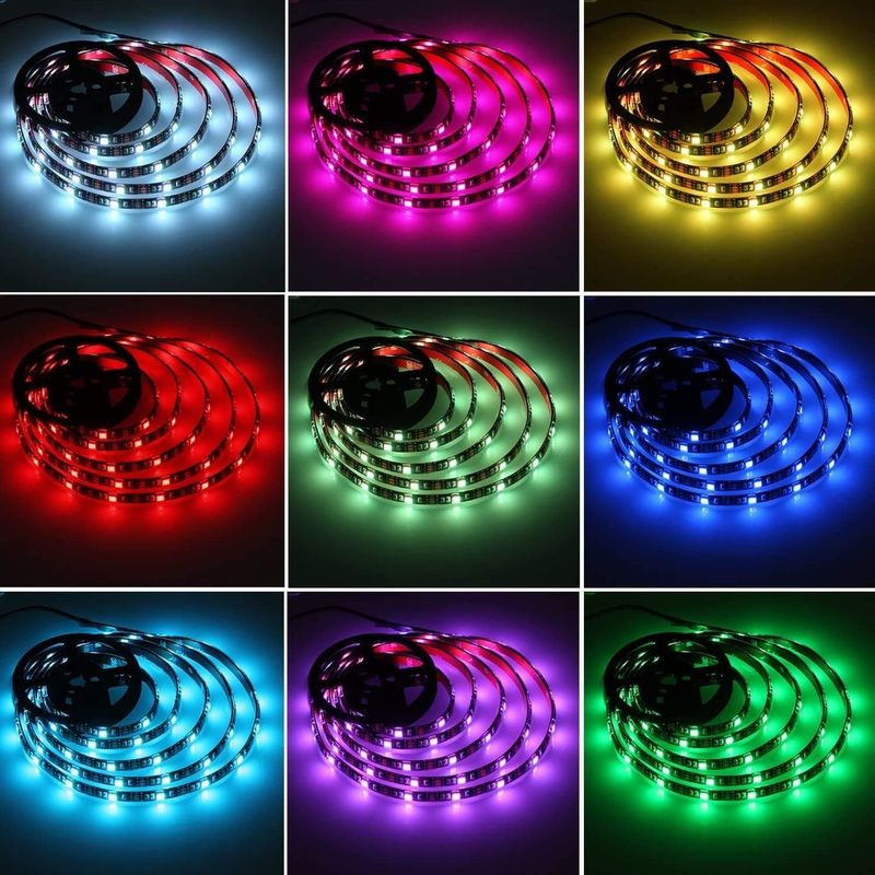 120 độ Beam Angle RGB LED Strip 5M SMD5050 24 phím IR Controller Dimmable Strip