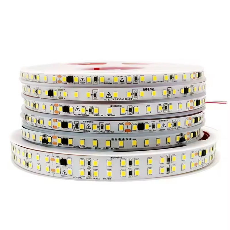 120LED/m Dải LED linh hoạt cho nội thất Không cần lái xe CRI80 2835 SMD 8mm PCB Độ dài 5M/10M