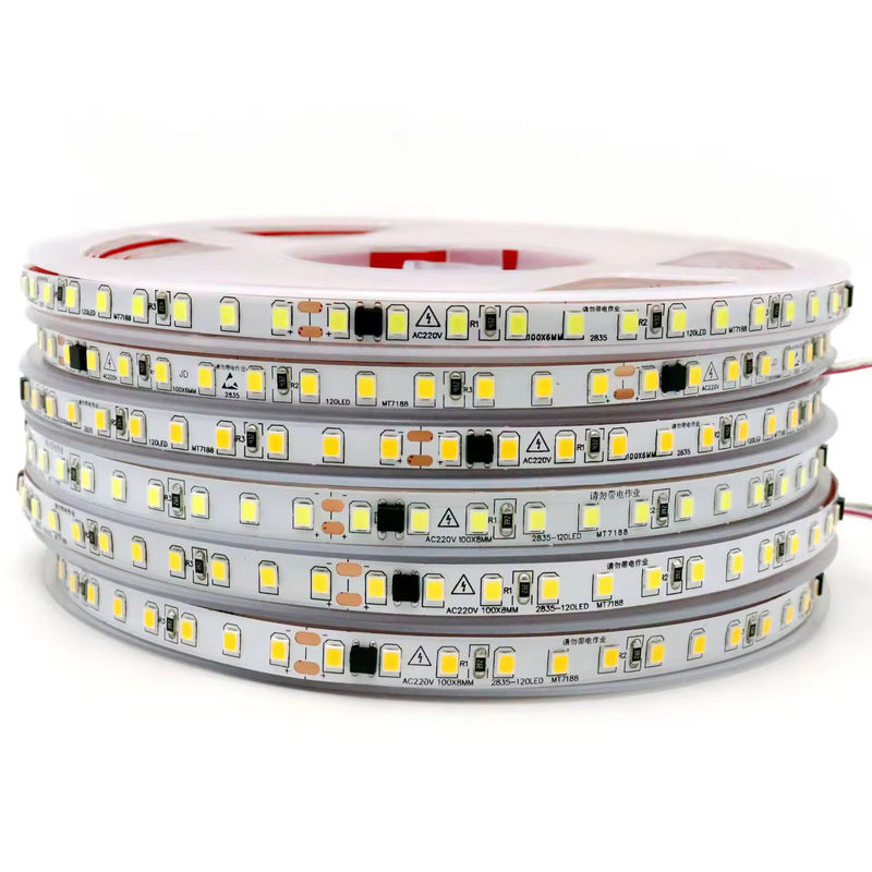 2835 120Leds 8W / M CRI80 Dải LED linh hoạt 5M / 10M Chiều dài cho trang trí Giáng sinh tại nhà