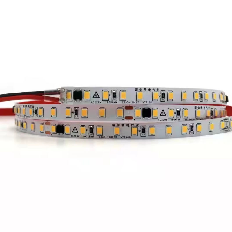 220v Không cần trình điều khiển 10cm Cuttable 2835 Led Strip IP65 120 Led Tape Light Không thấm nước IP20 Flexible Led Strip