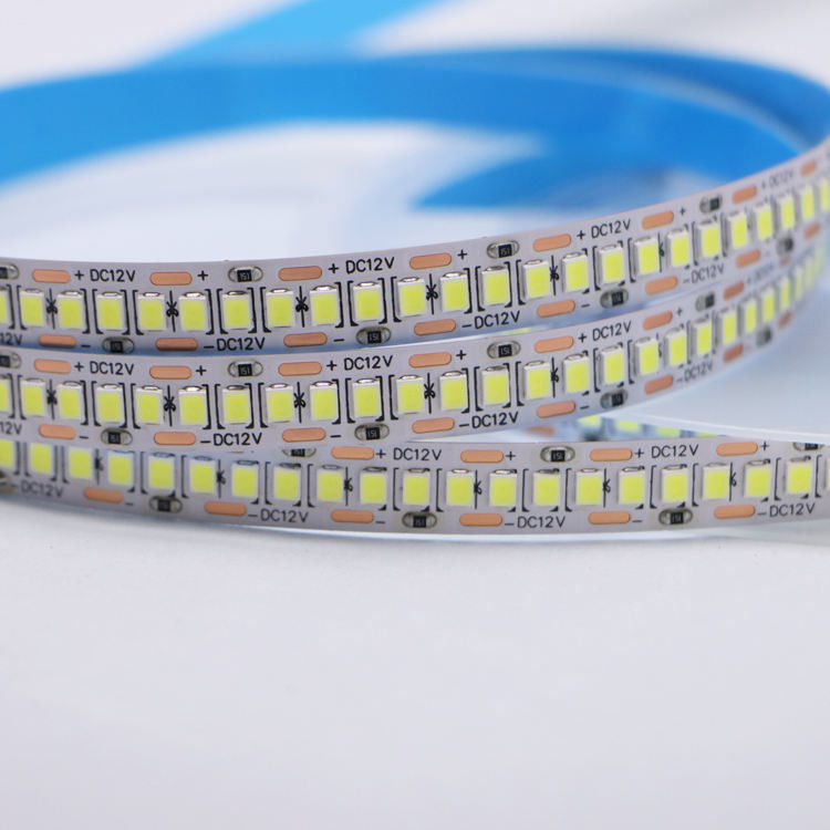 DC12V/24V 10mm 5M / Roll 2835 80Ra LED Strip với PCB trắng và góc chùm 120 °