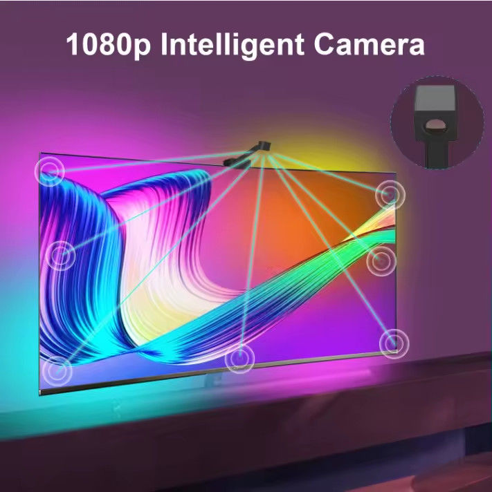 65-75 inch Alexa Google Home Ambient Smart App Wifi Immersion TV Đèn hậu với Camera RGBIC