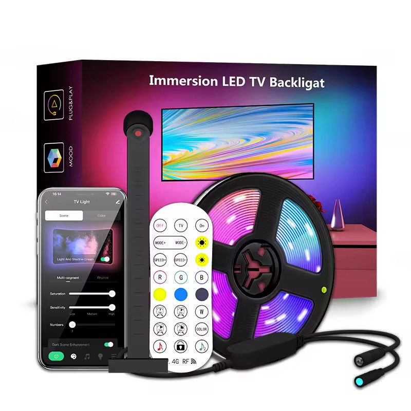 Trang trí gia đình 3.8M 5M USB IP20 TV đèn nền LED với âm nhạc WIFI TUYA Smart Home APP Control
