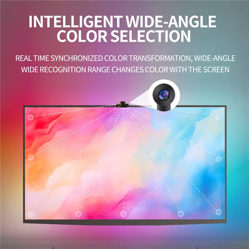3.8m 12.5ft ROLL Alexa Google Home Ambient 55-65inches Assistant Sync Smart Wifi Immersion TV LED Backlights With Camera Đèn đèn LED với camera