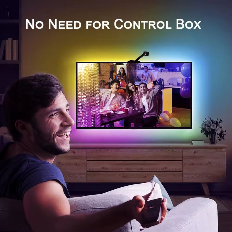 3.8m 12.5ft ROLL Alexa Google Home Ambient 55-65inches Assistant Sync Smart Wifi Immersion TV LED Backlights With Camera Đèn đèn LED với camera