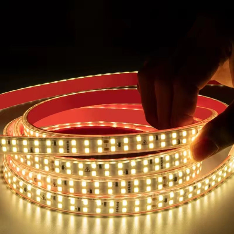 Không có người lái Điện áp cao 220V Không có người lái Dải ánh sáng tự dán 240leds smd 2835 IP67 IP65 Đèn đường trang trí