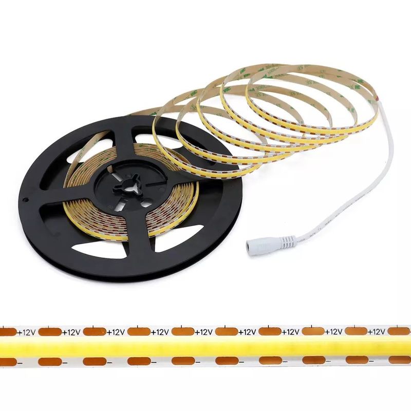320Leds Dải LED linh hoạt trắng / ấm trắng DC24V 8mm chiều rộng tích hợp đèn LED COB