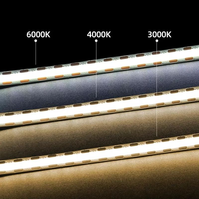 320Leds Dải LED linh hoạt trắng / ấm trắng DC24V 8mm chiều rộng tích hợp đèn LED COB