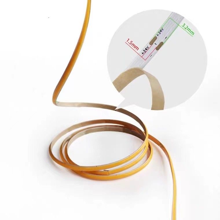 12v / 24V 8mm 90Ra 320d fob Profile nhôm COB LED Strip cho trang trí