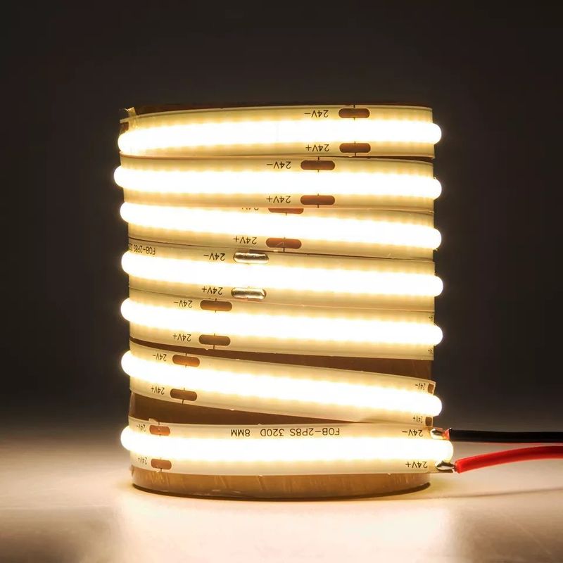 12V 24V chống nước IP65 IP67 IP68 CRI90 Đèn LED COB linh hoạt 5M có thể tắt để sử dụng trong nhà ngoài trời