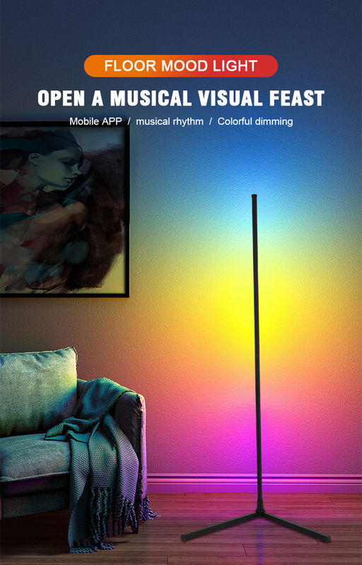 Ánh sáng nội thất trang trí hiện đại đèn sàn LED RGB IC Smart Corner Atmosphere Light