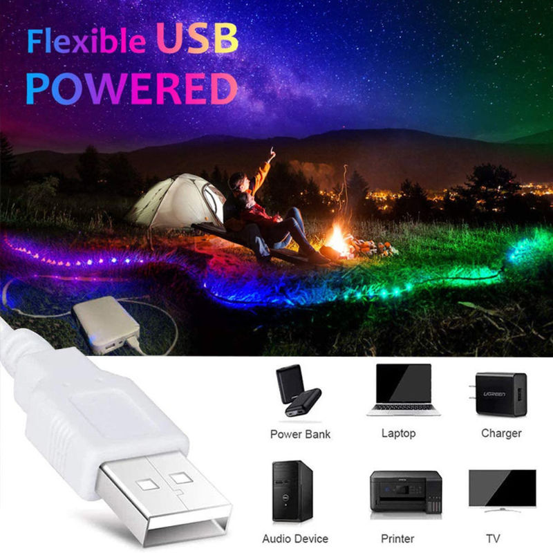 Smart LED Strip cho trang trí 12V 5V USB Control Music Sync và RGB Color Temperature
