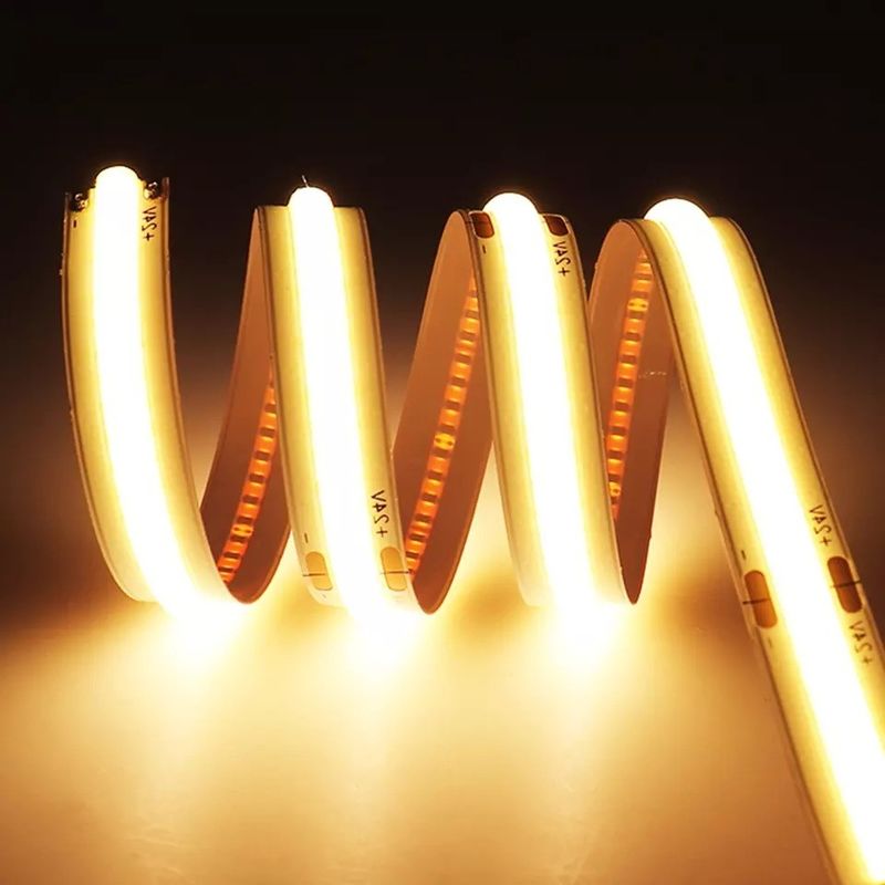 Dải đèn LED Cob linh hoạt với màu xanh trắng ấm áp và hiệu suất chiếu sáng đèn 90lm / w