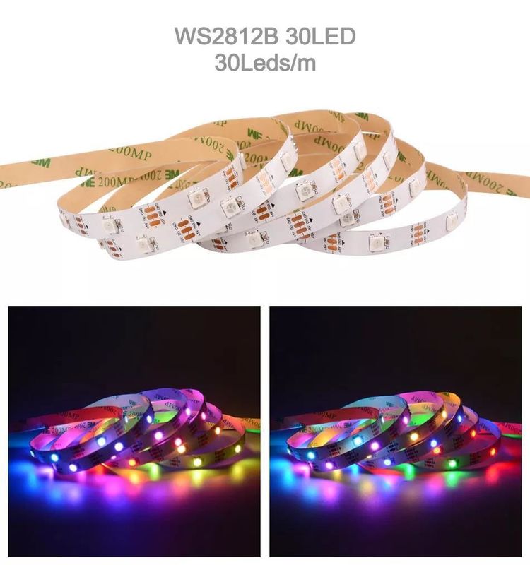 Không thấm nước 12V ws2812 ws2811 Led Strip 60 leds cho Magic Color RGB trang trí CRI Ra 80