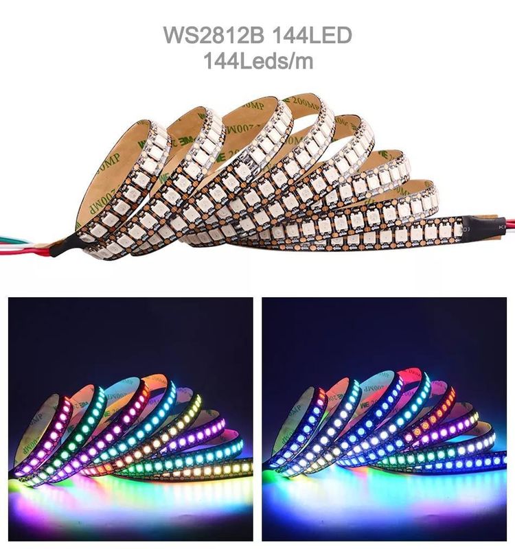 Không thấm nước 12V ws2812 ws2811 Led Strip 60 leds cho Magic Color RGB trang trí CRI Ra 80