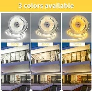 Tùy chọn linh hoạt 320 480 đèn LED DC 5v 10000 Lumens Đen trắng ấm Rgb Fcob Cct Cob Led Strip Light Warehouse