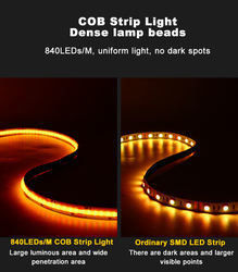 Dải băng LED 5m / lô Smd 320 384 840 leds / m Không thấm nước Dc 24v Ra90 RGBCCT 3000k 4000k 6000k