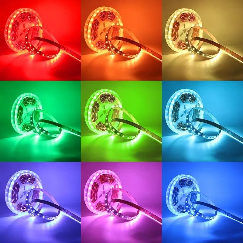 12w 12v 24v 10mm 60 đèn LED Rgb 5050 Smd Dải đèn LED linh hoạt với và nhiều màu sắc