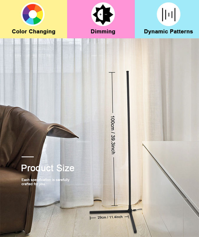 Đèn sàn trang trí nhà khách sạn với đổi màu RGB và bóng kính kim loại