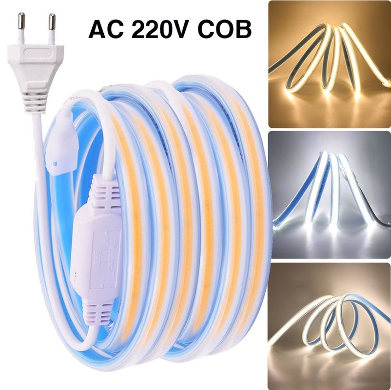 280 leds / mét 12v 24v 220v Rgbw Cob Light Strip Cob Led Strip Chiều dài 50meters / roll