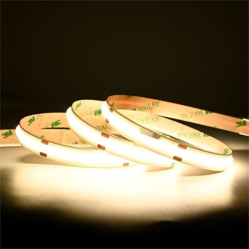 10m / cuộn Đường đôi 600 leds 12v 24v Ra80 12mm linh hoạt COB dẫn linh hoạt đèn dải