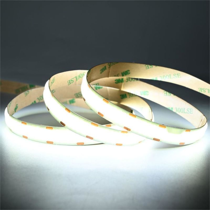 10m / cuộn Đường đôi 600 leds 12v 24v Ra80 12mm linh hoạt COB dẫn linh hoạt đèn dải