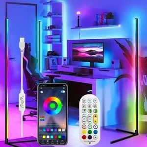 Đèn chơi game Phòng khách Ánh sáng môi trường Rgb Trang trí Đèn đêm Đứng Đèn sàn góc Led