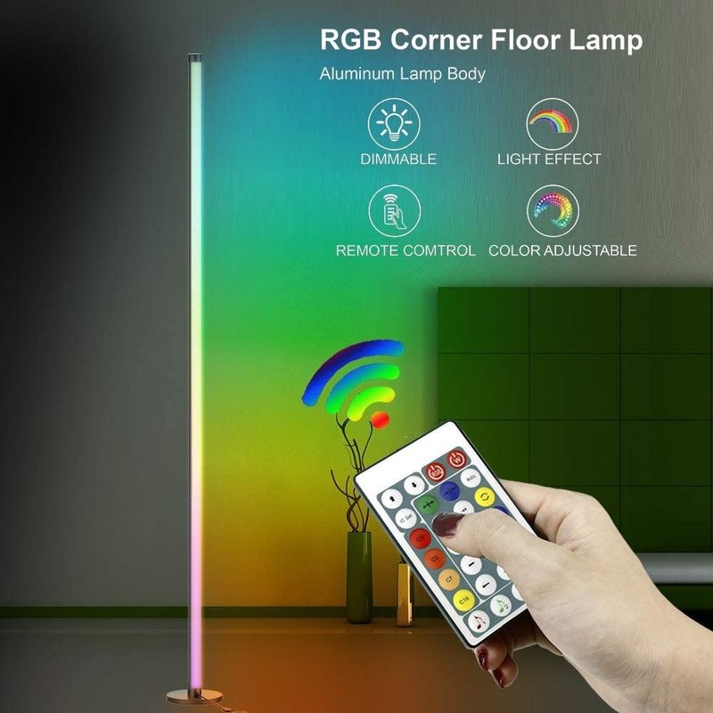 Đèn chơi game Phòng khách Ánh sáng môi trường Rgb Trang trí Đèn đêm Đứng Đèn sàn góc Led