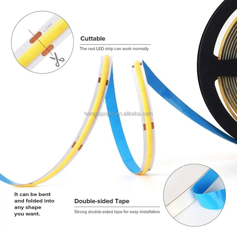 10w/m 560 leds/m Smart COB LED Strip W WW 2700K 6000K FPC CHIP RESISTOR cho ánh sáng