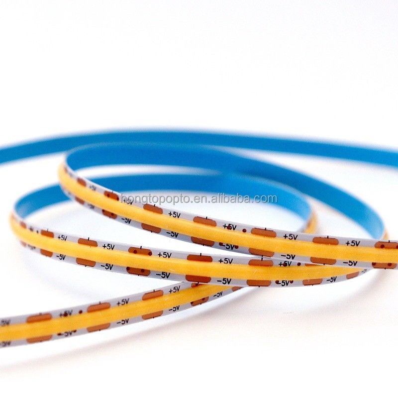 Cob Led Strip Cob Light Strip 5V 12V 24V Tùy chỉnh 50000 giờ Thời gian sử dụng 0.15kg