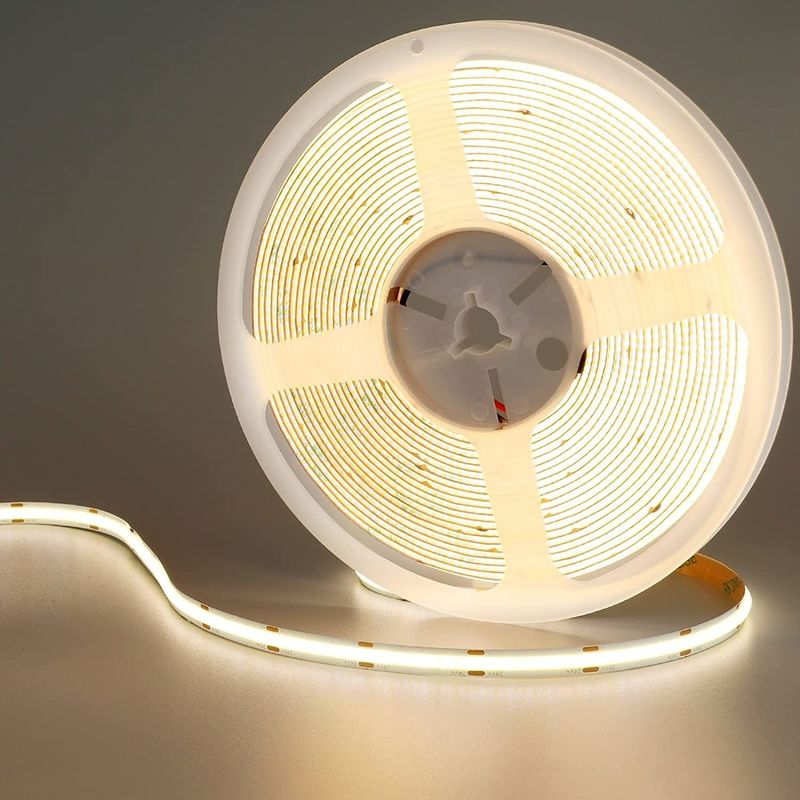 Cob Led Strip Cob Light Strip 5V 12V 24V Tùy chỉnh 50000 giờ Thời gian sử dụng 0.15kg