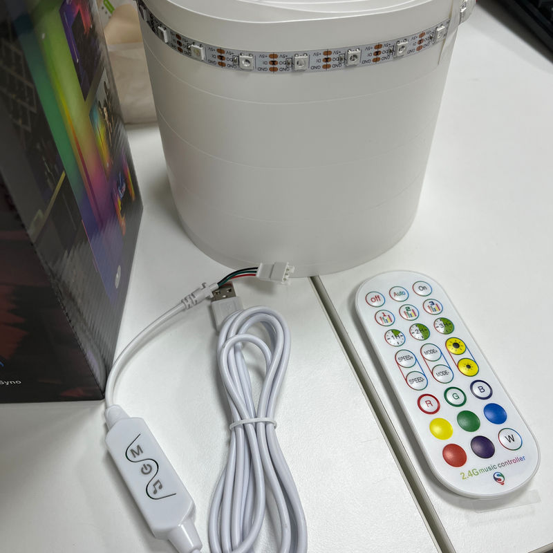 2- RGB IC Smart Corner Light Điều khiển từ xa Tuya Hỗ trợ Google Alexa đèn sàn góc LED cho phòng khách