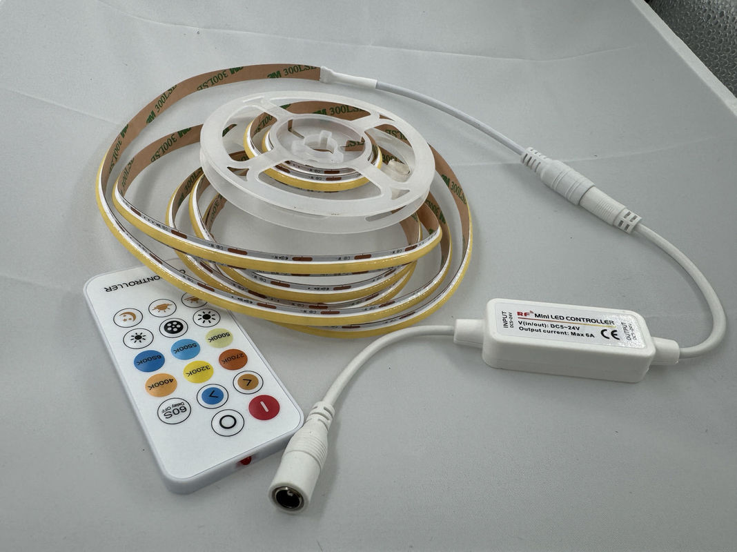 DC12V/24V Input Voltage LED Strip Kit với đèn COB có thể tắt và trình điều khiển thông minh