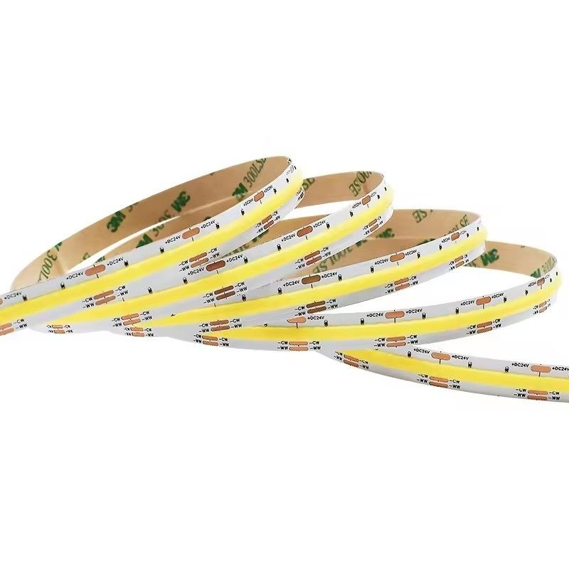 IP20 100lm 10W 24V FCOB có thể điều chỉnh màu trắng RA90 560LEDS COB LED Strip PCB dày hơn với đập