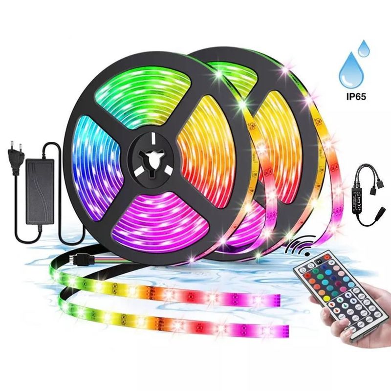 12V 5V 2835 5050 RGB WIFI Tuya Smart LED Light Strips Music Sync cho trang trí nhà thông minh
