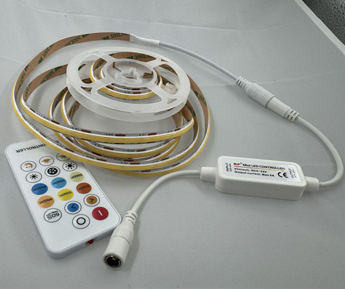 COB LED Strip DC24V CRI90 312LEDs / m IP33 IP40 IP44 với ánh sáng đầy đủ ổn định 10m