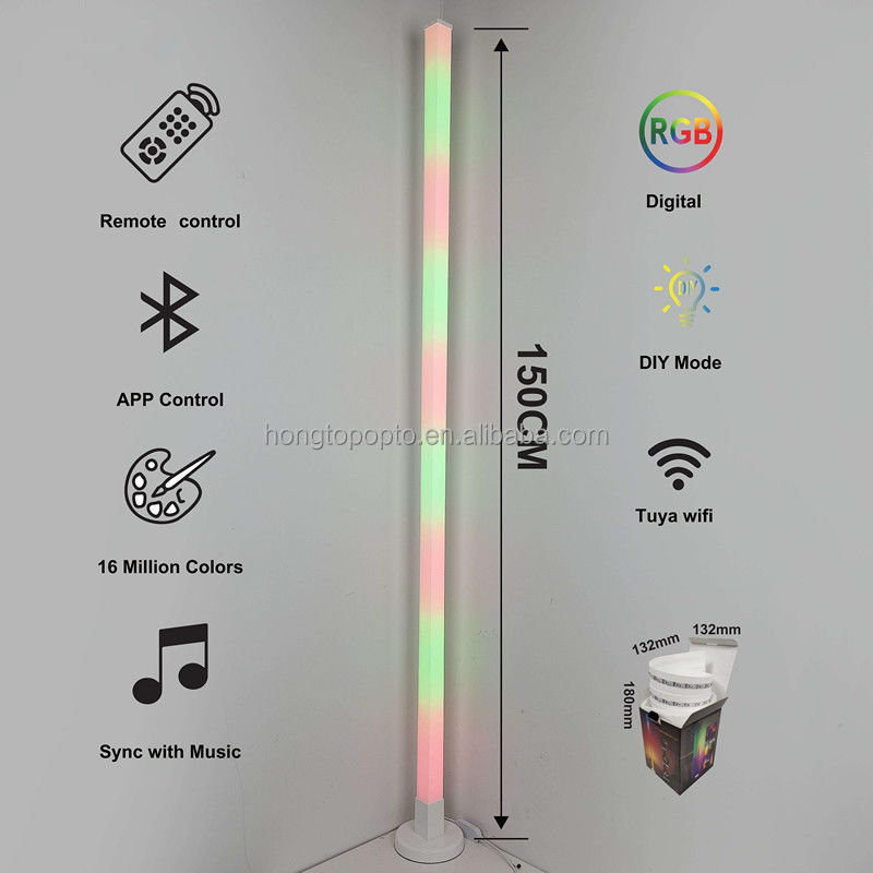 Đèn sàn LED Bluetooth thông minh với cổng USB và đèn sàn đứng có thể tắt