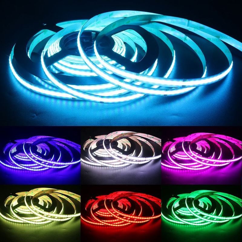12v 24v 576LEDs RGB Nhiệt độ màu Cob Led Strip Light Dimmable với và CRI Ra 90