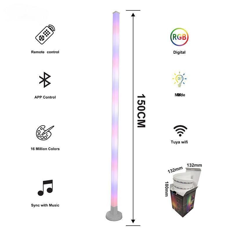 2024 Atmosphere Smart Home Light Rgb Led Floor Lamp với cơ sở sắt và điều khiển từ xa