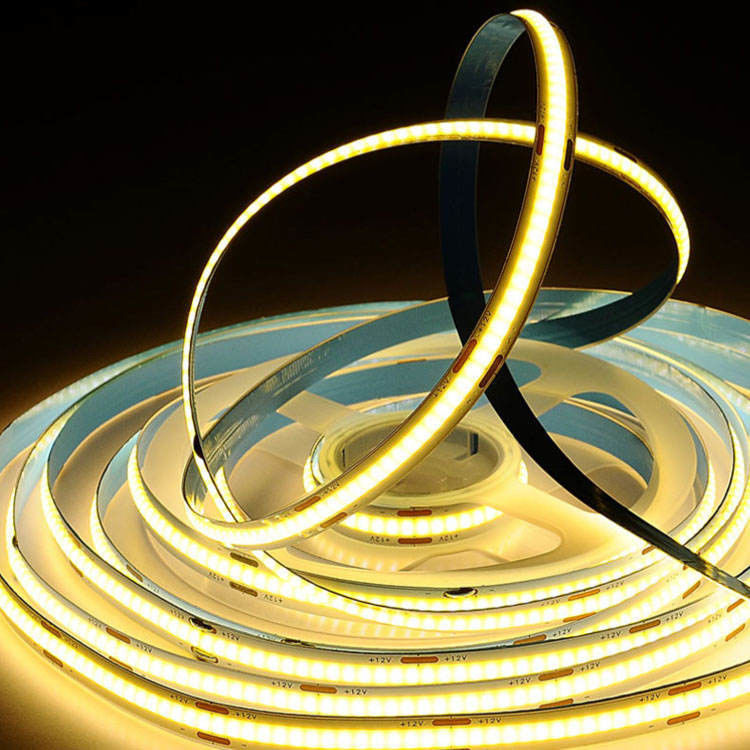 1000lm 12V 24V 5mm 8mm 10mm Cob Led Strip Light cho các dự án chiếu sáng nội thất DIY